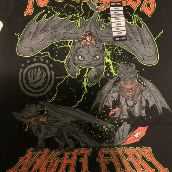 How To Train Your Dragon Night Fury Collage Vintage T-Shirt - Picture 4 of 7